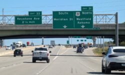 cierre en I-465 y Meridian Street
