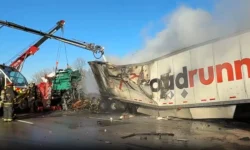 incendio de semirremolque en la I-465