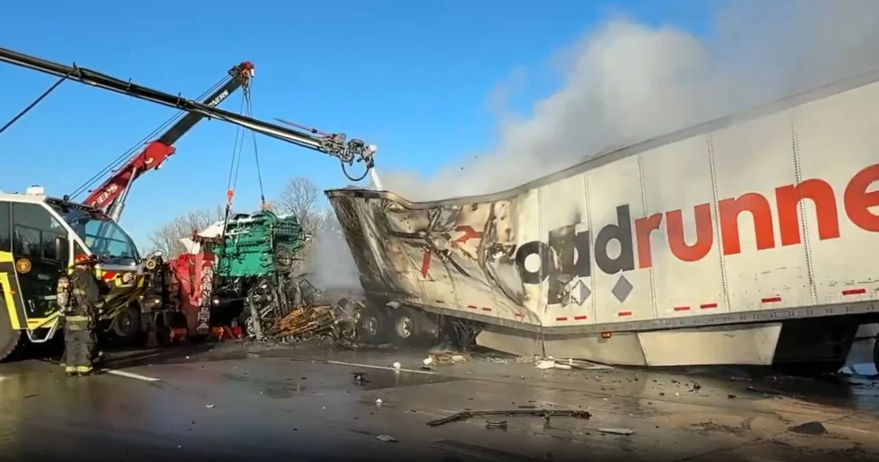 incendio de semirremolque en la I-465